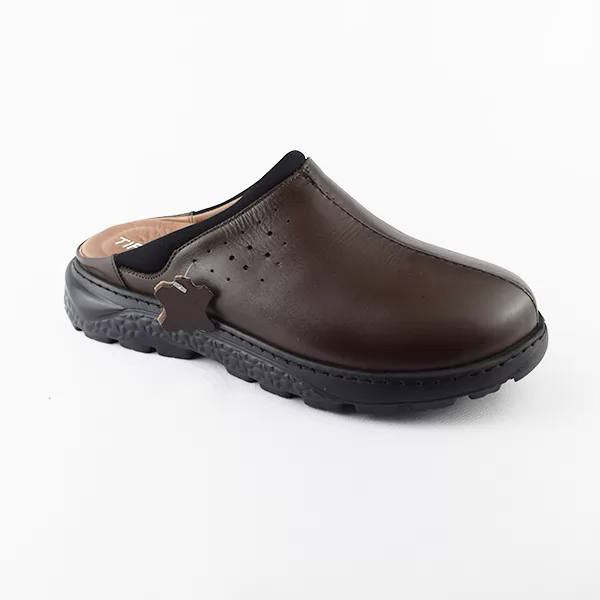 Sabot pour homme medicale R400 marron cuir .......... sandale médicale femme confortable Maroc